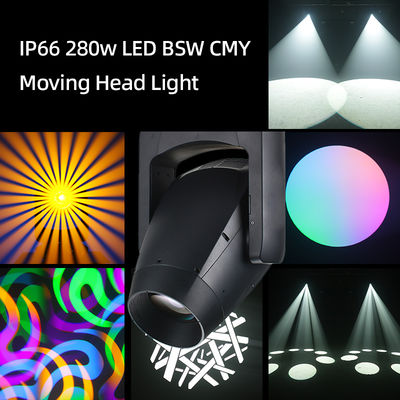 ไฟหัวเคลื่อนที่ LED กลางแจ้ง 280W IP66 กันน้ำ CMY Beam Spot Wash BSW Moving Head Light ไฟหัวเคลื่อนที่ LED Beam Light