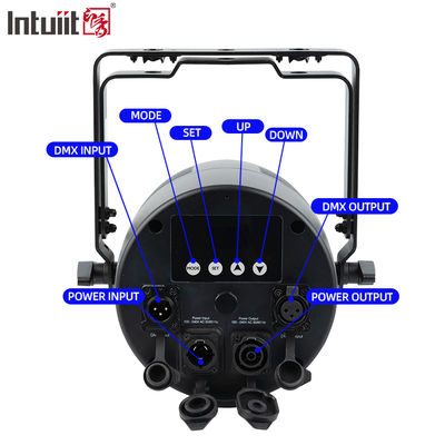 IP65 ไฟพาร์ LED กันน้ำ 18*20w Rgbwauv 6in1 ไฟเวที ไฟกลางแจ้ง DJ ไฟขึ้นงานแต่งงาน