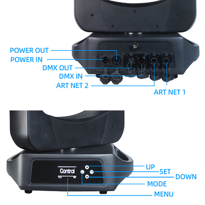 ไฟหัวเคลื่อนที่ LED กลางแจ้ง 280W IP66 กันน้ำ CMY Beam Spot Wash BSW Moving Head Light ไฟหัวเคลื่อนที่ LED Beam Light