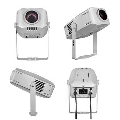 โปรเจคเตอร์โกโบ 200W Ip65 ความสว่างสูง โฆษณา Led Outdoor Christmas โปรเจคเตอร์โลโก้โกโบ โฆษณาไฟ
