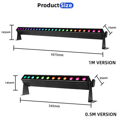 IP20 24x2W RGBW 4in1 แบตเตอรี่ไร้สาย สมาธิการควบคุมเสียง LED แสงบาร์ Washer Wall