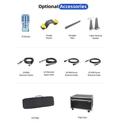 เครื่องควบคุมเสียง 24pcs*2w DMX512 RGBW 4in1 พิกเซล สตาร์เส้นตรง LED แสงล้างผนัง