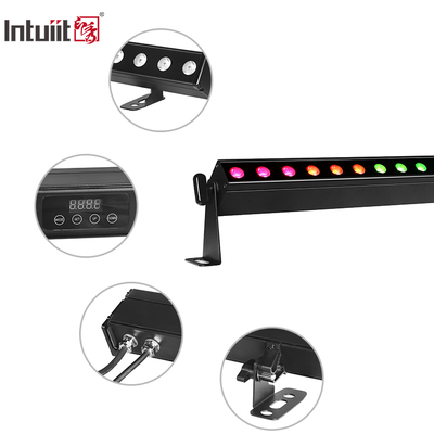 24x2W IP65 แบตเตอรี่กันน้ํา LED แสงล้างผนัง RGBW 4in1 แสงล้างผนังกลางแจ้ง