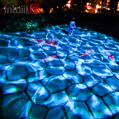 60W Outdoor RGBW สีสันน้ําแบบ LED Projector Ip65 กันน้ํา ภูมิทัศน์ Projection Lamp