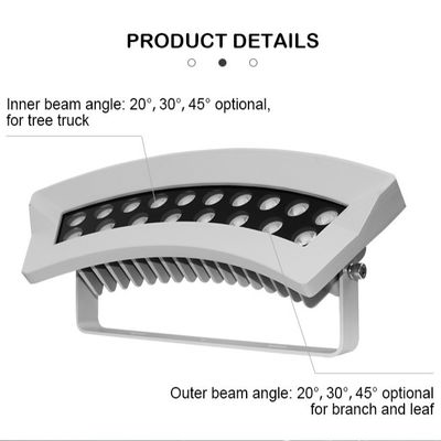 ไฟสปอร์ตไลท์ LED 36W พร้อมคุณสมบัติเปลี่ยนสีสำหรับไฟต้นไม้กลางแจ้ง ตัวโคมอะลูมิเนียม IP65 แหล่งจ่ายไฟ AC
