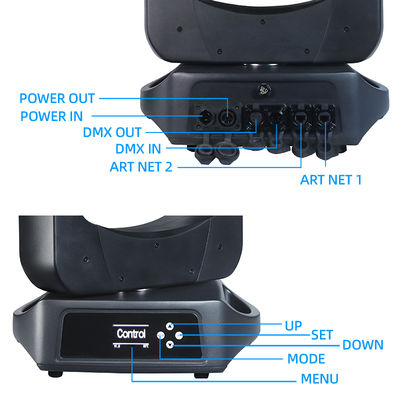 ไฟหัวเคลื่อนที่ LED IP66 200W พร้อมการควบคุม DMX512/RDM สี 12+1 สําหรับโรงละคร, รายการ, งานแต่งงานและคลับ