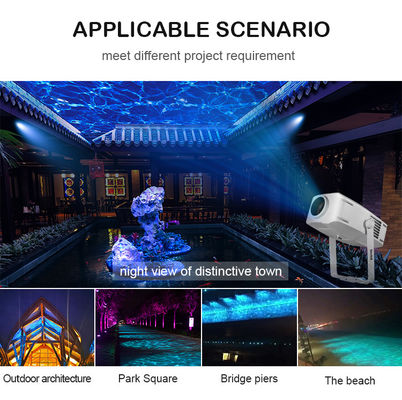 Outdoor IP65 Water Wave Effect Projector | RGBW LED, 60W to 400W Options, DMX512, Moving Ripple Light for Facades, Gardens