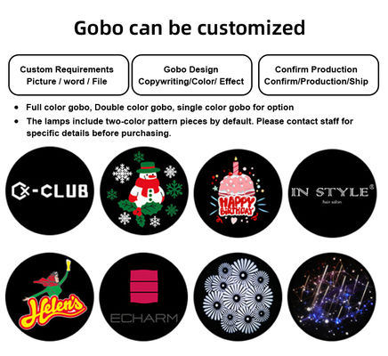 โลโก้ LED ขนาด 60W โปรเจคเตอร์ GOBO Ip65 แสงกันน้ํา โรงแรม บริษัท ร้านค้า การโฆษณางานแต่ง