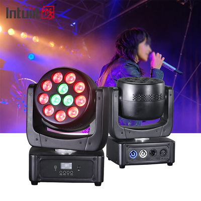 ไฟ LED DJ Moving Head 12*8W ไฟ RGBW Wash Beam DMX512 เปิดใช้งานเสียงสำหรับงานแต่งงาน ดิสโก้ ปาร์ตี้