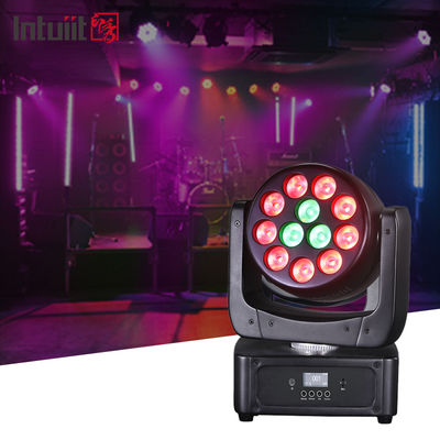 ไฟเวที LED Moving Head ขนาด 12x8W ไฟสปอตไลท์ RGBW พร้อมระบบเปิดใช้งานเสียงสำหรับดิสโก้คลับ ปาร์ตี้ การแสดงไฟบนเวที