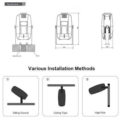 ไฟ LED ลายคลื่นน้ำกลางแจ้งระดับมืออาชีพ 400W IP65 กันน้ำ สำหรับสถาปัตยกรรมภูมิทัศน์