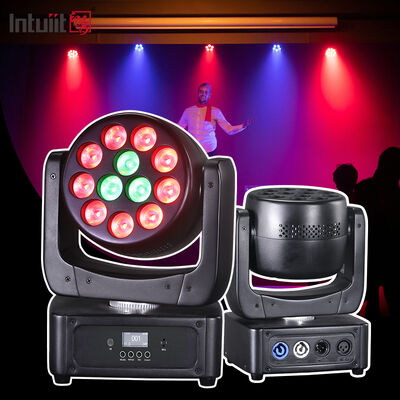 LED ล้างหัวเคลื่อนไหว MINI 12 * 8W การสว่างเวที DMX512 เสียงเปิดแสงหัวเคลื่อนไหว