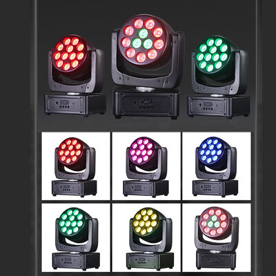 LED ล้างหัวเคลื่อนไหว MINI 12 * 8W การสว่างเวที DMX512 เสียงเปิดแสงหัวเคลื่อนไหว