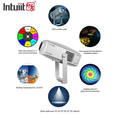 LED โจ๊บ โปรเจคเตอร์ ไฟ 400W โปรเจคเตอร์ภาพโลโก้หมุน DMX512 ไฟเวทีสําหรับงานแสดงนิทรรศการมืออาชีพ