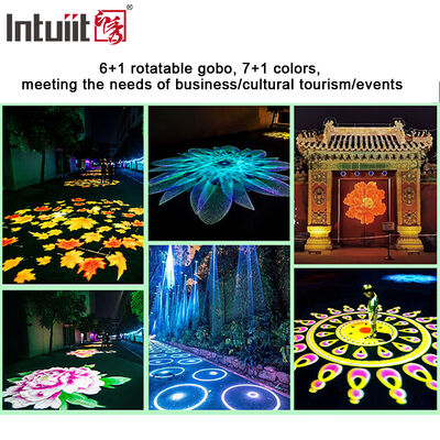 โปรแกรม 400w โจ๊กเกอร์ Gobo IP65 กันน้ํา โลโก้ที่กําหนดเอง โคมไฟ LED ไฟโฆษณา