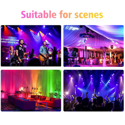 60*12W RGBW 4in1 IP65 ด้านนอก LED PAR Can Uplighting Set DMX512 สเตจล้างแสงสําหรับงานแต่งงานงานอาคารหน้าต่าง