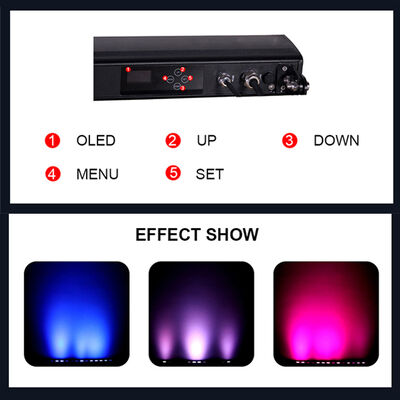140W RGBW 4in1 IP65 กันน้ํา LED ลายล้างผนัง 14x10W DMX512/RDM สีเมือง