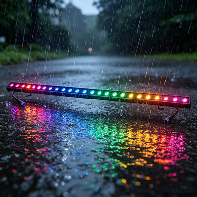 RGBW Dmx Led 2x24W Led Wall Washer Light สําหรับการใช้งานกลางแจ้ง