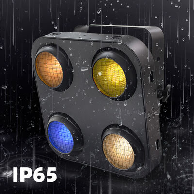 ไฟ LED Blinder 4 ตา กำลังไฟ 400W กันน้ำ สี RGB วอร์มไวท์ อำพัน สำหรับเวที แสงส่องผู้ชม IP65