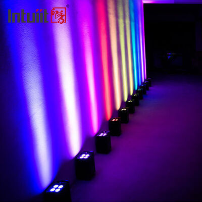 มืออาชีพ IP54 ไร้สายแบตเตอรี่ DMX ไฟ LED ที่ตราไว้หุ้น 4 * 12W RGBW 4-in-1 - การควบคุมระยะไกล Uplighting งานแต่งงาน