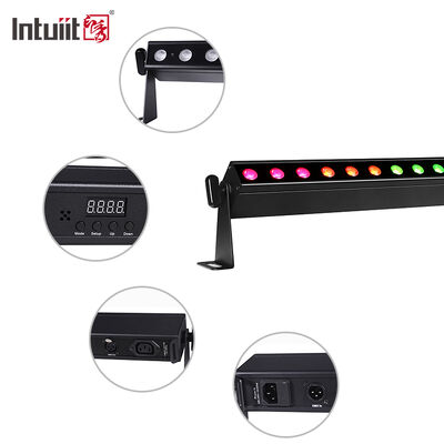 Indoor LED Wall Washer Light 24x2W RGBW DMX512 Sound Active Stage Bar Lighting IP20 Linear Wash Light for Architectural Interior Decor