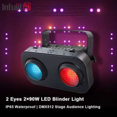 กลางแจ้ง LED COB Blinder Light 2x90W RGB Amber WARM White IP65 กันน้ำ STAGE Strobe แสง DMX512 สำหรับ Professional แสดงโรงละคร