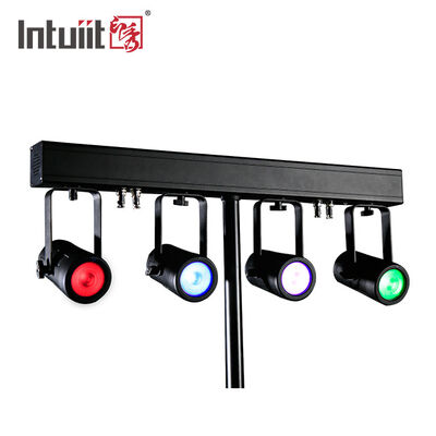ชุดไฟ LED PAR Uplighting 4x20W RGBW 4-in-1 — ระบบไฟส่องสว่างเวที DMX512 ลำแสงแคบ 4.5° สำหรับงานแต่งงาน ดีเจ และอีเวนต์