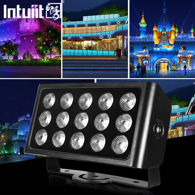 ไฟสปอร์ตไลท์ LED 15x5W RGBW 4-in-1 IP65 สำหรับภายนอกอาคาร — DMX512 กันน้ำ ลำแสงกว้าง สำหรับสวน เวที และไฟอาคาร