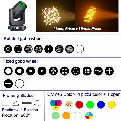 Stage Lights 330W LED 4IN1 BSWF Moving Head Dj Lights