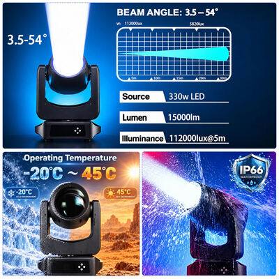 Stage Lights 330W LED 4IN1 BSWF Moving Head Dj Lights
