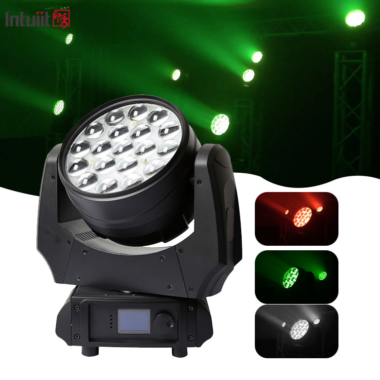 โซมเคลื่อนไหว Led Wash Light 19x10w 4 ใน 1 โปรเจคเตอร์ Gobo Rgbw ไฟหน้างานปาร์ตี้ สเตจแสงประสิทธิภาพ บาร์ คลับไนท์ ดิสโก้