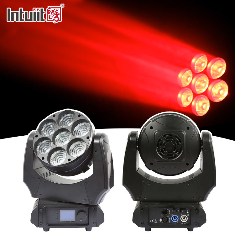 LED Moving Head Light 7x40w RGBW 4in1 Sharpy Beam With Zoom Wash stage Lighting DJ ไฟ
