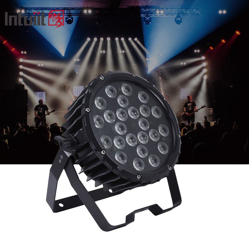 แสงเวทีมืออาชีพ 82W RGB 24*Tri-3W Indoor DMX512 แสง LED Flat Par