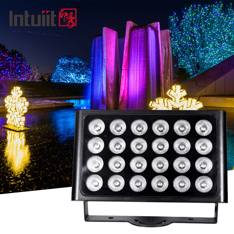 ดีไซน์ใหม่ ด้านนอก สถาปัตยกรรม ภูมิทัศน์ ไฟ LED มุมรังสีแคบ IP65 160W RGBW DMX512 ไฟฉาย LED