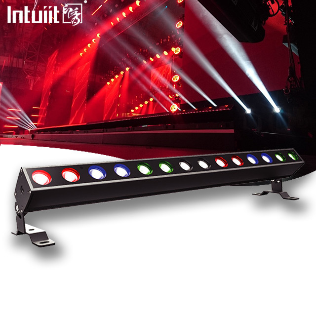 สเตจ Led DMX แสงบาร์ 14x10W RGBW 4IN1 LED Wall Wash Light Strobe แสงบาร์สําหรับงานเลี้ยงในโบสถ์ Dj Stage