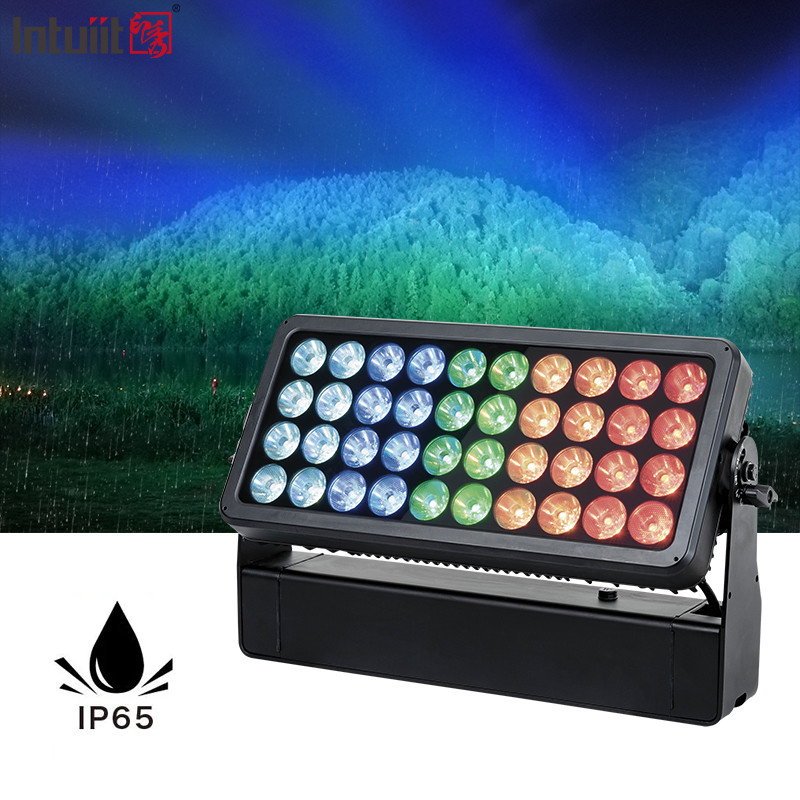 อาคารภายนอก LED 40X10W 4in1 พิกเซลน้ําท่วมเครื่องซักผนัง IP65 กันน้ําเมืองสีแสง