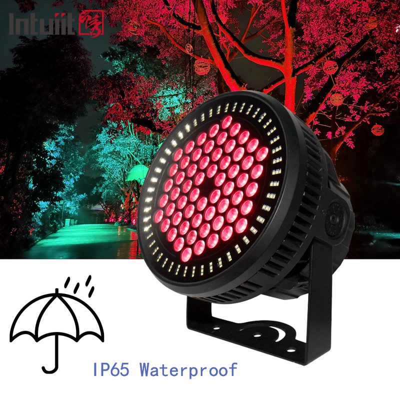 60*12W RGBW 4in1 IP65 กลางแจ้ง DJ stage Lighting กันน้ํา DMX LED Par Light สําหรับการจัดงาน