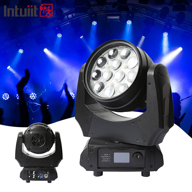 LED RGBW 4in1 ไฟเวทีเคลื่อนไหวหัว คลับกลางคืน DJ Stage 12X10W LED ไฟ LEDเคลื่อนไหวหัวล้าง