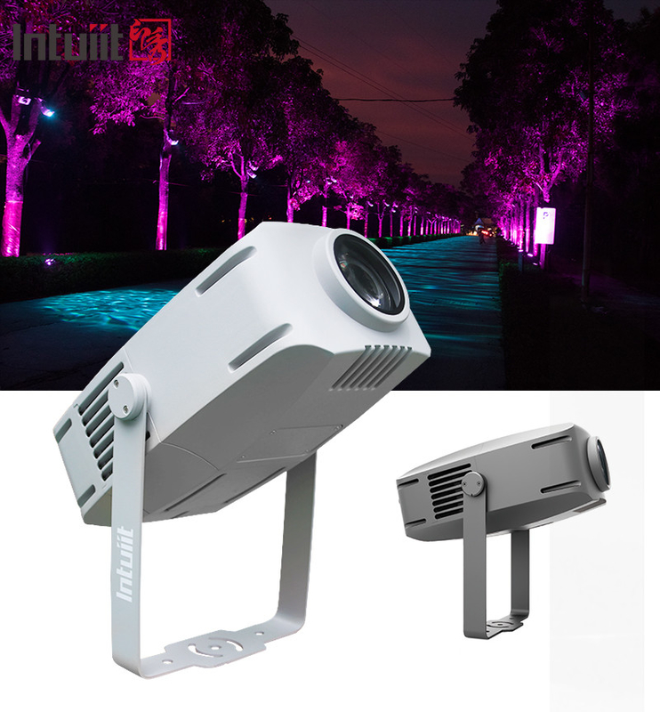 ภายนอก IP65 กันน้ํา Led 200W โกโบ อิฟเฟ็คต์ ไลท์ โลโก้สีสัน โปรเจคเตอร์ สวน LED ไฟ