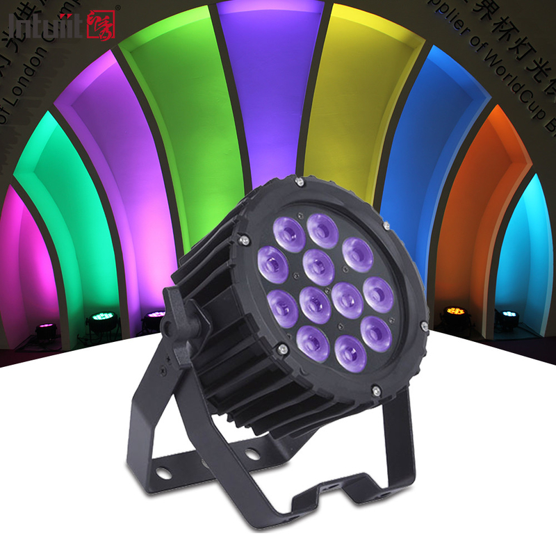 แสงซักผ้าขนาดเล็ก DMX 12X3W rgbw ไฟดิสโก้ LED par สามารถฉายแสงเวทีสําหรับ dj ดิสโก้ปาร์ตี้