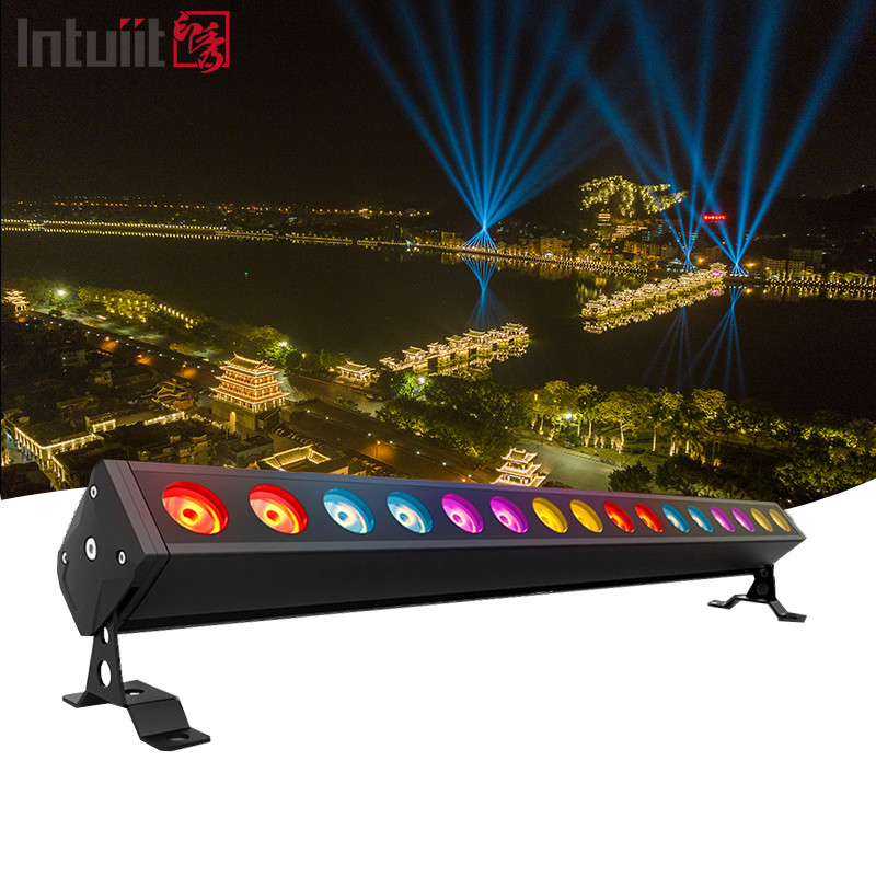 DMX512 ดิสโก้ ไฟสว่าง ปาร์ตี้ DJ คลับกลางคืน แสงเวที RGBW 16x5w Wall Wash LED Bar
