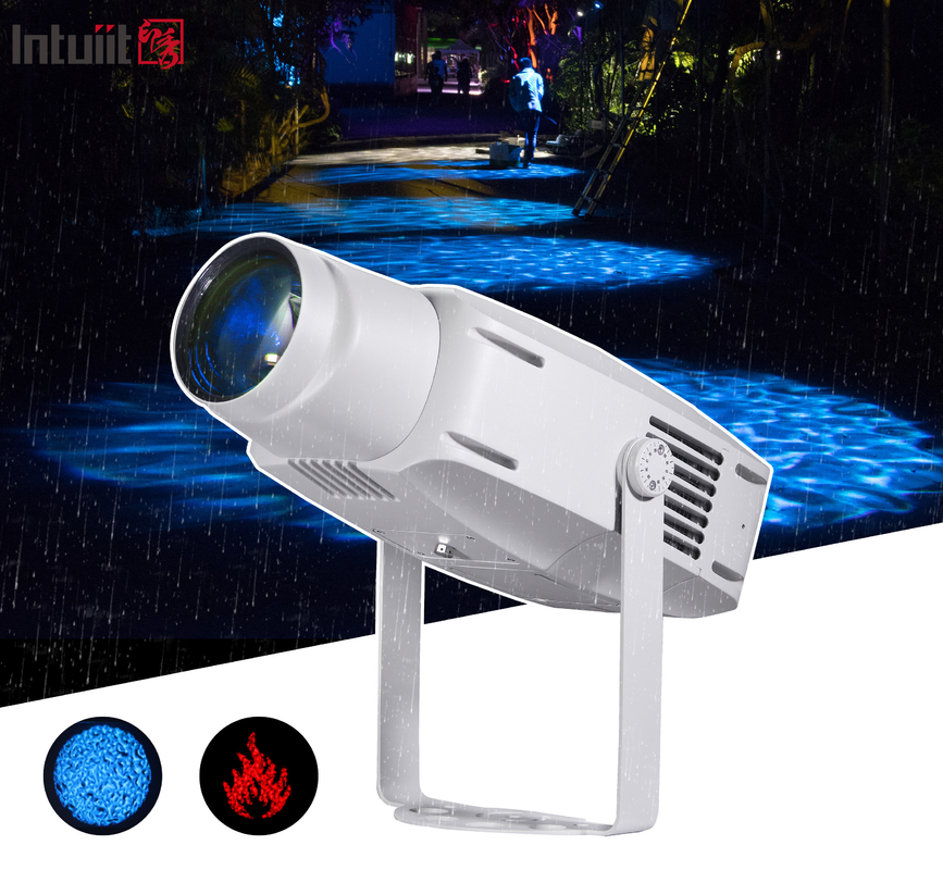 ไฟฉาย LED แบบปรับเปลี่ยน 400W Outdoor IP65 RGBW LOGO ไฟฉาย LED ถนนพาณิชย์ GOBO ไฟฉายภูมิทัศน์