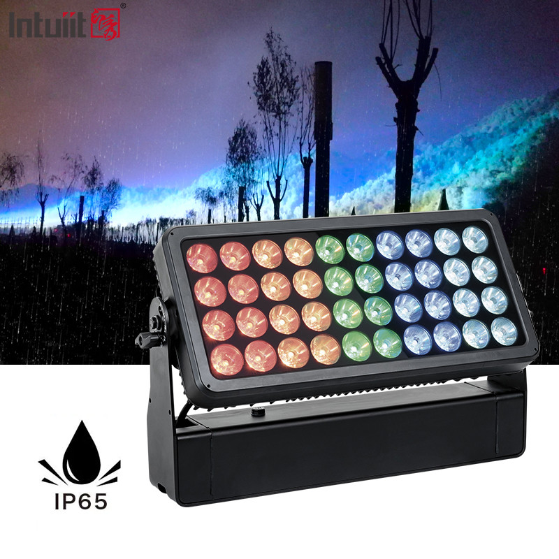 40X10W LEDS RGBW แสงน้ําท่วม สําหรับอาคารเมือง Led Wall Light Outdoor Decorative Wall Washer Light