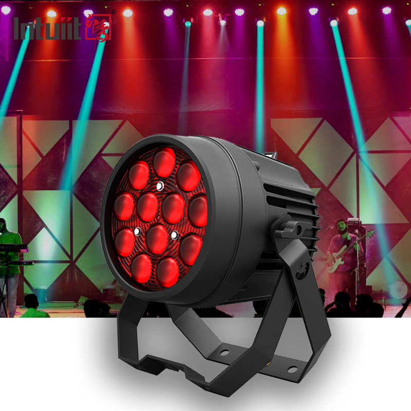 DJ งานแต่ง 12x10W RGBW 4in1 Led Flat Par Can stage Lights สําหรับคริสต์มาส ดิสโก้