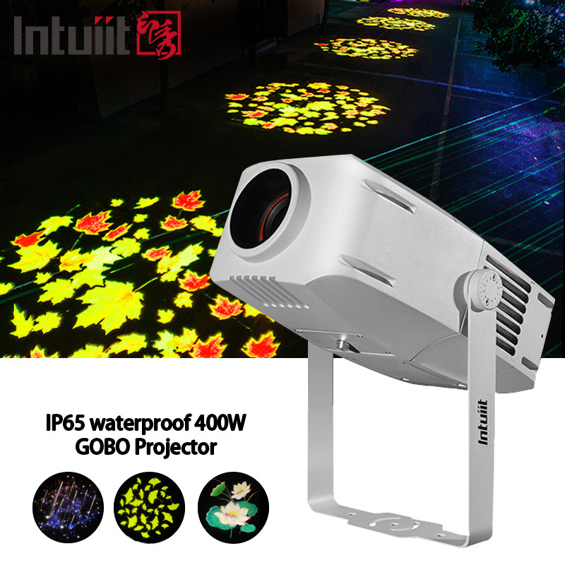 โปรเจคเตอร์ Gobo Outdoor โปรเจคเตอร์โฆษณา 400w โปรเจคเตอร์หมุน LED กันน้ํา IP65 โลโก้ โปรเจคเตอร์