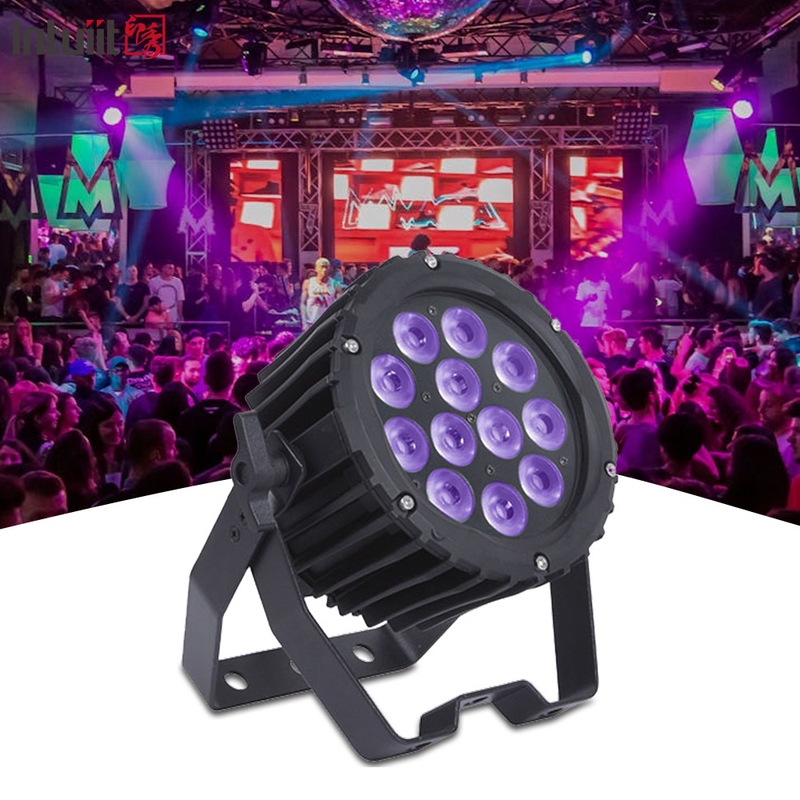 โปร 12pcs 4in1 12x3W LED Outdoor Par Can Light stage Lighting RGBW อลูมิเนียมเหล็ก DJ Wash Par ไนท์คลับ