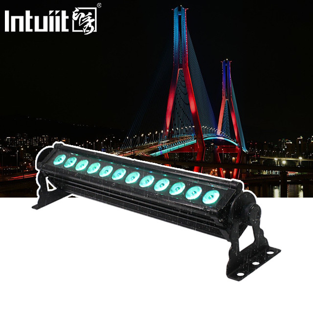 แสง LED แปรงล้างผนังแบบลวดลอยแบบกันน้ํากลางแจ้ง DMX 12X3W RGB แปรงลายผนัง