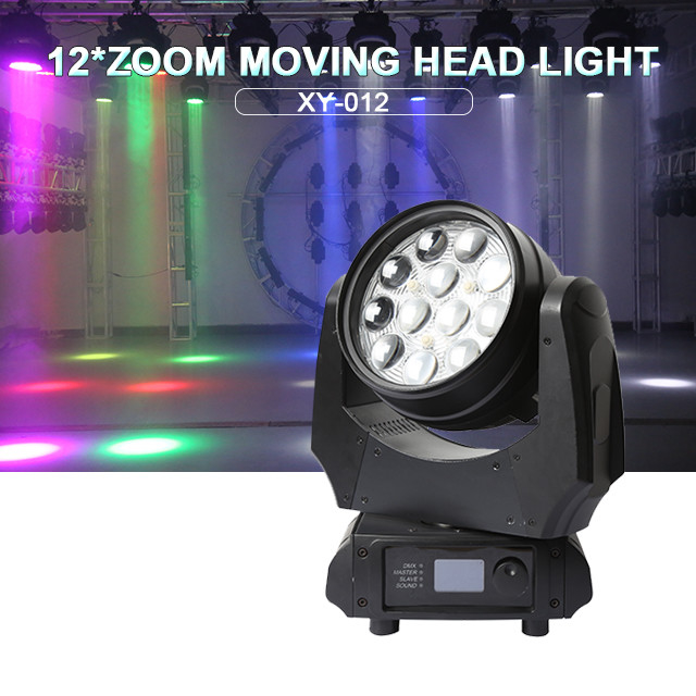 12x10W LED ล้างเคลื่อนหัวแสงสําหรับโรงละคร ปาร์ตี้ Zoom ล้างแสง ล้างเคลื่อนหัวแสง