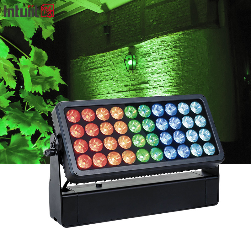 40x10W RGBW 4 in 1 LED Floodlight IP65 กันน้ํา แสงเวที DMX512 การควบคุม DJ อุปกรณ์ดีสโก้ การแสดงกลางแจ้ง