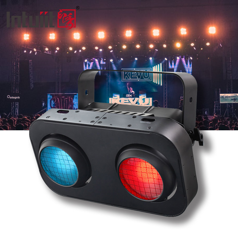 2 ตา ดอกสีขาวอุ่น / RGB Cob Par Blinder 2x90w แสงผู้ชม Led stage Blinder